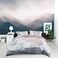 MILDLY Floral Duvet Cover Set 100 LongStaple Cotton Abstract Gray Pink Marble Pattern Printed Comforter Cover 3pcs Soft Breathable Luxury Bedding for All Season