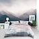 MILDLY Floral Duvet Cover Set 100 LongStaple Cotton Abstract Gray Pink Marble Pattern Printed Comforter Cover 3pcs Soft Breathable Luxury Bedding for All Season