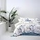 MILDLY Floral Duvet Cover Set 100 LongStaple Cotton Palm Leaf Pattern Printed Comforter Cover 3pcs Soft Breathable Luxury Bedding for All Season