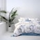 MILDLY Floral Duvet Cover Set 100 LongStaple Cotton Palm Leaf Pattern Printed Comforter Cover 3pcs Soft Breathable Luxury Bedding for All Season