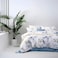 MILDLY Floral Duvet Cover Set 100 LongStaple Cotton Palm Leaf Pattern Printed Comforter Cover 3pcs Soft Breathable Luxury Bedding for All Season