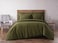 Brooklyn Loom Linen Duvets Olive Green Linen 3Piece King Duvet Set Solid Color Themed for Men and Women OekoTEX Certified Confidence