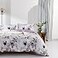 MILDLY 100 LongStaple Cotton Duvet Cover Set Cobblestone Watercolor Pattern Printed Comforter Cover 3pcs Ultra Soft Breathable Bedding Set