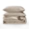 BFS HOME Linen Duvet Cover California King Soft Breathable Cotton Linen Blend 3Pieces Bedding Set with 2 Pillowcases Stonewashed Texture Khaki AllSeason Comfort