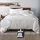 Ella Jayne Duvet Cover Full 3 Pieces 100 Cotton Percale FullQueen Soft Breathable Lightweight Including Full Size Duvet Cover 1 Piece 90 x 90 Inches with 2 Pillow Shams White Design