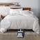 Ella Jayne Duvet Cover Full 3 Pieces 100 Cotton Percale FullQueen Soft Breathable Lightweight Including Full Size Duvet Cover 1 Piece 90 x 90 Inches with 2 Pillow Shams White Design