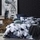 MILDLY 100 Long Staple Cotton Duvet Cover Set Dark Blue Ginkgo Leaf Watercolor Comforter Cover Set