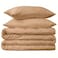 Peru Pima 415 Thread Count Percal FullQueen Duvet Cover Set 100 Peruvian Pima Cotton 3 Piece 1 Cover 2 Pillowcases Cooling Crisp Deep Pocket Hotel Quality Bedding Latte