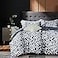 MILDLY 100 Long Staple Cotton Duvet Cover Set Leopard Print Designed Pattern Comforter Cover Set White Black Cheetah Animal
