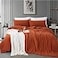 ALAZURIA Twin Size Duvet Cover 2 Piece Bedding Set 1 Duvet Cover 1 Pillow Case Soft Prewashed Comforter Cover wZipper Closure Corner Ties No Comforter 90 X 68 Clay Terracotta