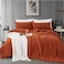 ALAZURIA Twin Size Duvet Cover 2 Piece Bedding Set 1 Duvet Cover 1 Pillow Case Soft Prewashed Comforter Cover wZipper Closure Corner Ties No Comforter 90 X 68 Clay Terracotta