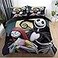 Ankeyoo Duvet Cover Sets Nightmare Christmas Jack and Sally Rose Decor Bedding Set Home Bedroom Decoration Microfiber Fabric No Comforter 3pcs Queen Size