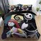 Ankeyoo Duvet Cover Sets Nightmare Christmas Jack and Sally Rose Decor Bedding Set Home Bedroom Decoration Microfiber Fabric No Comforter 3pcs Queen Size