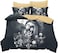 Ankeyoo Nightmare Christmas Duvet Cover 3 Pcs Set with 2 Pillowcases Cartoon Skull Bedding Set with Zipper Closure Luxury Soft Microfiber Bedding Queen US Standard
