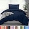 Utopia Bedding Duvet Cover Twin Size 2 Piece with Zipper Closure 1 Comforter Cover 68X90 Inches 1 Pillow Sham 20X26 Inches Navy Comforter Not Included