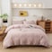 ECOCOTT Duvet Cover Queen Size 100 Washed Cotton Durable Soft Comfy Duvet Cover Set 3 Pieces Duvet Cover with Zipper Closure No Comforter Greyish Pink