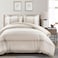 Lush Decor Farmhouse Stripe Reversible Cotton Duvet Cover King Size 3 Piece Set Neutral Farmhouse Bedding Set King Striped Duvet Cover
