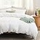Bedsure Duvet Cover Queen Size with Fitted Sheet 4 Pieces Prewashed Polyester Extra Soft Bedding Set Includes 1 Duvet Cover 90x90 with Zipper Closure 2 Pillow Shams 1 Fitted Sheet White