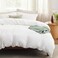 Bedsure Duvet Cover Queen Size with Fitted Sheet 4 Pieces Prewashed Polyester Extra Soft Bedding Set Includes 1 Duvet Cover 90x90 with Zipper Closure 2 Pillow Shams 1 Fitted Sheet White