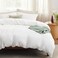 Bedsure Duvet Cover Queen Size with Fitted Sheet 4 Pieces Prewashed Polyester Extra Soft Bedding Set Includes 1 Duvet Cover 90x90 with Zipper Closure 2 Pillow Shams 1 Fitted Sheet White