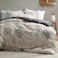 Oli Anderson Boho Duvet Cover Set King Size Beige and Gray Color Clash 3 Pieces Microfiber Bedding Set Durable and Super Soft Duvet Covers with Zipper and Ties 10490