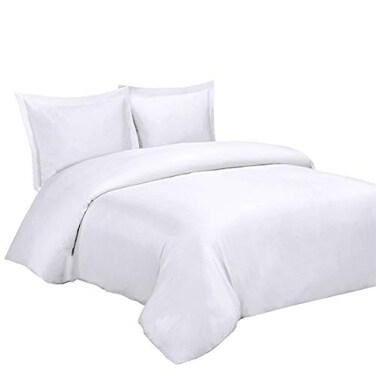 Royal Hotel Bedding 100 Cool Duvet Covers Viscose Made from Bamboo Duvet Cover Set with Corner Ties and Button Closer KingCal King Size White