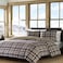 Eddie Bauer Queen Duvet Cover Set Reversible Bedding with Matching Shams Plaid Bedding Set Port Gamble Blue Queen