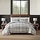 Eddie Bauer King Duvet Cover Set Reversible Bedding with Matching Shams Plaid Bedding Set Port Gamble Blue King