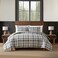 Eddie Bauer King Duvet Cover Set Reversible Bedding with Matching Shams Plaid Bedding Set Port Gamble Blue King