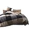 Jane yre Plaid Duvet Cover King 3 Pieces Cotton Bedding Vintage Checkered Luxury Breathable Comfy