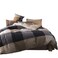 Jane yre Plaid Duvet Cover King 3 Pieces Cotton Bedding Vintage Checkered Luxury Breathable Comfy