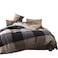 Jane yre Plaid Duvet Cover King 3 Pieces Cotton Bedding Vintage Checkered Luxury Breathable Comfy