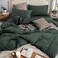 PURE ERA Jersey Knit Forest Green Duvet Cover Set 100 TShirt Cotton Super Soft Comfy 3pc Bedding Set with Zipper Closure Solid Forest Green King 104 x 90