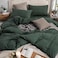 PURE ERA Jersey Knit Forest Green Duvet Cover Set 100 TShirt Cotton Super Soft Comfy 3pc Bedding Set with Zipper Closure Solid Forest Green King 104 x 90