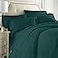 Clara Clark Complete 5 Piece Bedding Set Includes Fitted and Flat Sheets Duvet Cover Pillow Covers Queen Hunter Green