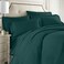 Clara Clark Complete 5 Piece Bedding Set Includes Fitted and Flat Sheets Duvet Cover Pillow Covers Queen Hunter Green
