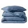 Bare Home Flannel Duvet Cover Set Extra Long 100 Cotton Velvety Soft Heavyweight Premium Flannel Double Brushed Includes Sham Pillow Covers TwinTwin XL Coronet Blue
