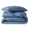 Bare Home Flannel Duvet Cover Set Extra Long 100 Cotton Velvety Soft Heavyweight Premium Flannel Double Brushed Includes Sham Pillow Covers TwinTwin XL Coronet Blue