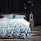 MILDLY 100 Long Staple Cotton Duvet Cover Set Gradient Blue Leaves Printed Comforter Cover Set Farmhouse Plant Comforter Cover Set