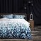 MILDLY 100 Long Staple Cotton Duvet Cover Set Gradient Blue Leaves Printed Comforter Cover Set Farmhouse Plant Comforter Cover Set