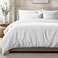Bare Home 100 Organic Cotton Sateen Duvet Cover Set FullQueen Size 400 Thread Count Smooth Sateen Weave Warm Luxurious Duvet Cover Queen White