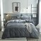 VM VOUGEMARKET 100 Natural Cotton Striped Duvet Cover SetGray Stripes Pattern Printed Comforter Cover for Boys MenReversible Modern Simple Style Bedding Set