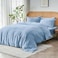 Sijo SIJO AiryWeight Tencel Duvet Cover 100 Lyocell Derived from Eucalyptus Buttery Soft Best Cooling Sheets by Architectural Digest Sky KingCal King 106x90