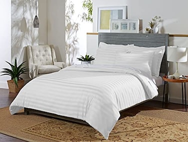 Pure Bamboo Queen Duvet Cover 3 Piece Set Genuine 100 Organic Viscose Derived from Bamboo Luxuriously Soft and Cooling 2 Pillowcases Queen Jacquard White