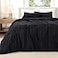 Bare Home Microfiber Duvet Cover Set Ultra Soft Washed Microfiber KingCalifornia King LinenLike Look Easy Care Breathable Fabric Our Softest Duvet Cover Set KingCal King Black