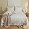 BISELINA French Linen Duvet Cover Set 2pcs with Hidden Zipper Closure Natural Flax Cotton Blend Solid Color Soft Breathable Luxury Farmhouse Bedding Twin Size White