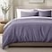 Bare Home 100 Organic Cotton Sateen Duvet Cover Set FullQueen Size 400 Thread Count Smooth Sateen Weave Warm Luxurious Duvet Cover Queen Dusty Purple
