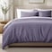 Bare Home 100 Organic Cotton Sateen Duvet Cover Set FullQueen Size 400 Thread Count Smooth Sateen Weave Warm Luxurious Duvet Cover Queen Dusty Purple
