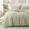MILDLY Super Soft Duvet Cover 100 Washed Microfiber October Mist Sage Comforter Cover Set 3 Pieces with Zipper Closure Corner Ties No Comforter