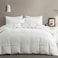 BEDAZZLED Queen Size Duvet Cover 5 Pieces White Textured Duvet Cover Sets Soft and Breathable Boho Tufted Bedding Comforter Cover Set for Gifts Comforter Not Included White Queen